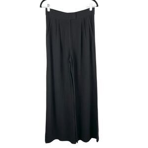 Rumored Shoreside Black Linen Blend Wide Leg Pleated Trouser Pants NWT Medium